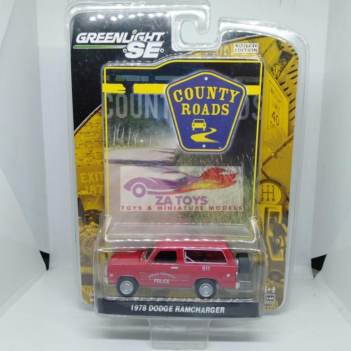 EX99... Diecast Dodge Ramcharger 1976 Ridley Township Police by Greenlight SE Country Road Series