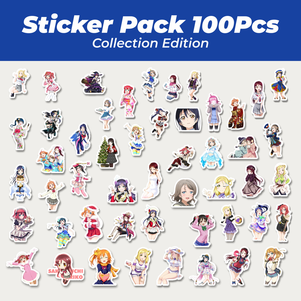 

Hot Stiker Anime Series Love Live Character Mix 5 Lucu Anti Air Stikers Berperekat Waterproof Sticker Decal Buat Motor Helm Buku Journal Koper Casing HP Laptop Botol Minum