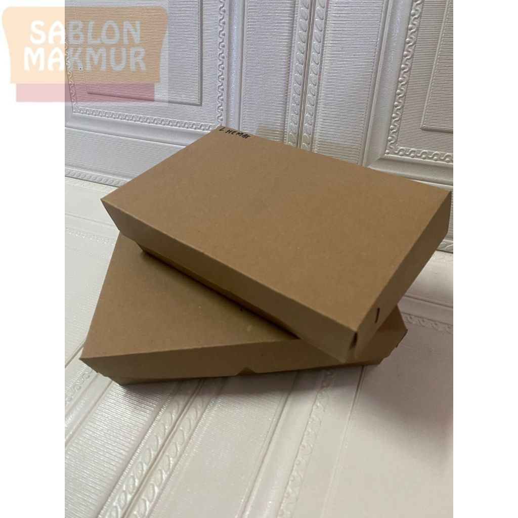 Kardus Karton Box Lunch Box Makanan Coklat Polos - Perfect Parcel Box
