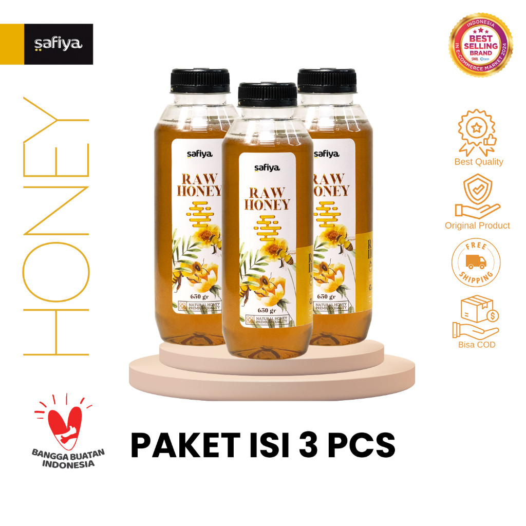 

SAFIYA [PAKET ISI 3 BOTOL] Madu Murni Raw Honey Multiflora