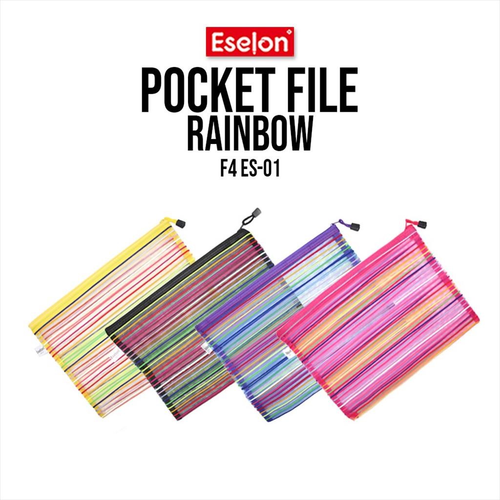 

♚Pocket File Rainbow F4 ES01 ESELON/Pocket File / Tempat Alat Tulis♚