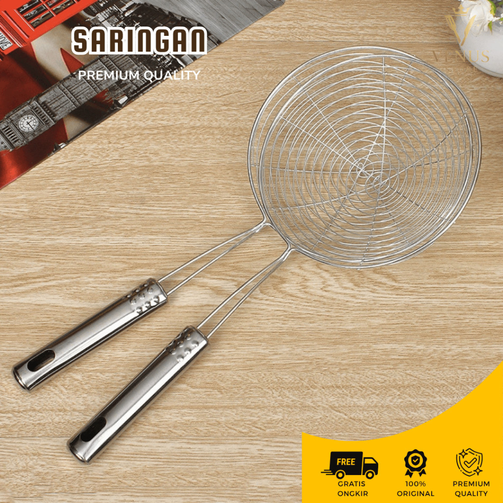Peralatan Dapur Stainless Steel Penyaring Panci Panas Penyaring Minyak Anti Karat