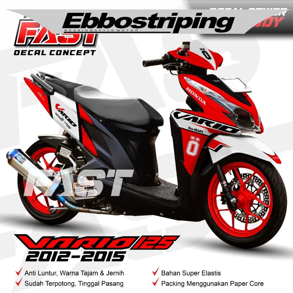 Stiker Decal Honda Vario 125 Old 2012-2015 OHLINS Full Body / Stiker Dekal Variasi Vario 125 Lama Fu