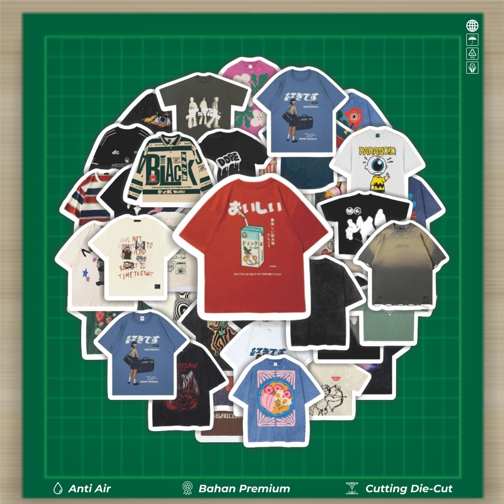 

HOT 50 PCS STIKER Stiker T-Shirt V7 Stiker Fashion Cars Decal Dingin Kartu Album Custom Vinyl Anti Air- Sticker Aesthetic Buku Journal Koper Casing HP Tablet Laptop Helm Motor Botol Minum
