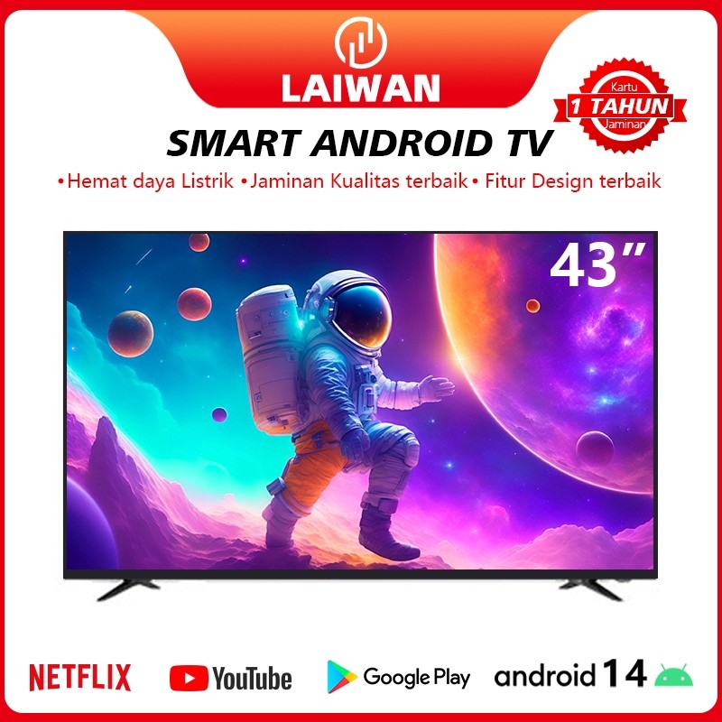 【LAIWAN】TV LED Digital 43/40 inch Smart TV Android standing tv 32 inch google/netflix