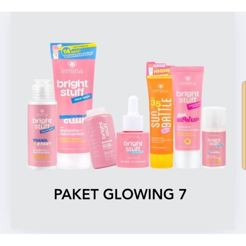 Bisa COD Paket Emina 1 Satu Paket Series Lengkap Komplit Ekonomis / Paket Hemat Emina Bright Stuff U