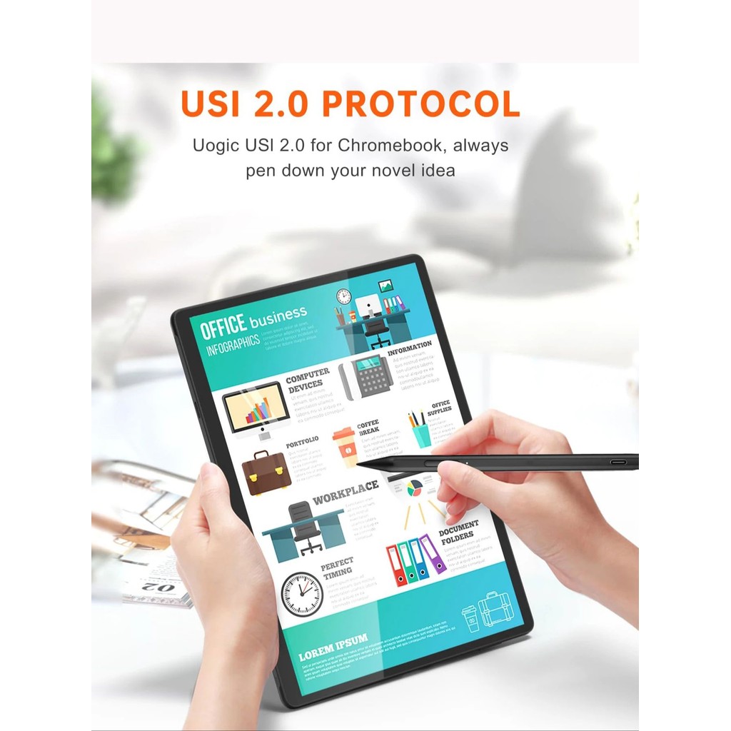 USI 2.0 Lite Stylus Pen for Some Chromebook Model, 4096 Levels Pressure & Smooth Writing Compatible 