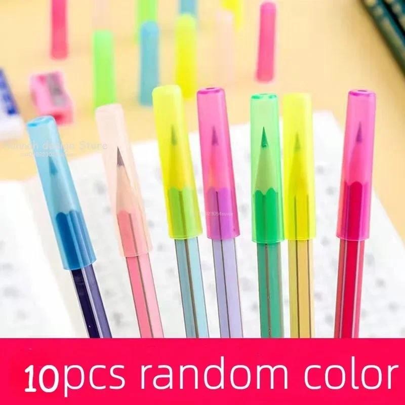 

10pcs Protector Cap Pencil Cover Pen Protective Cap Kawaii Pencil Protection Pen Topper Extender School Office Supplies