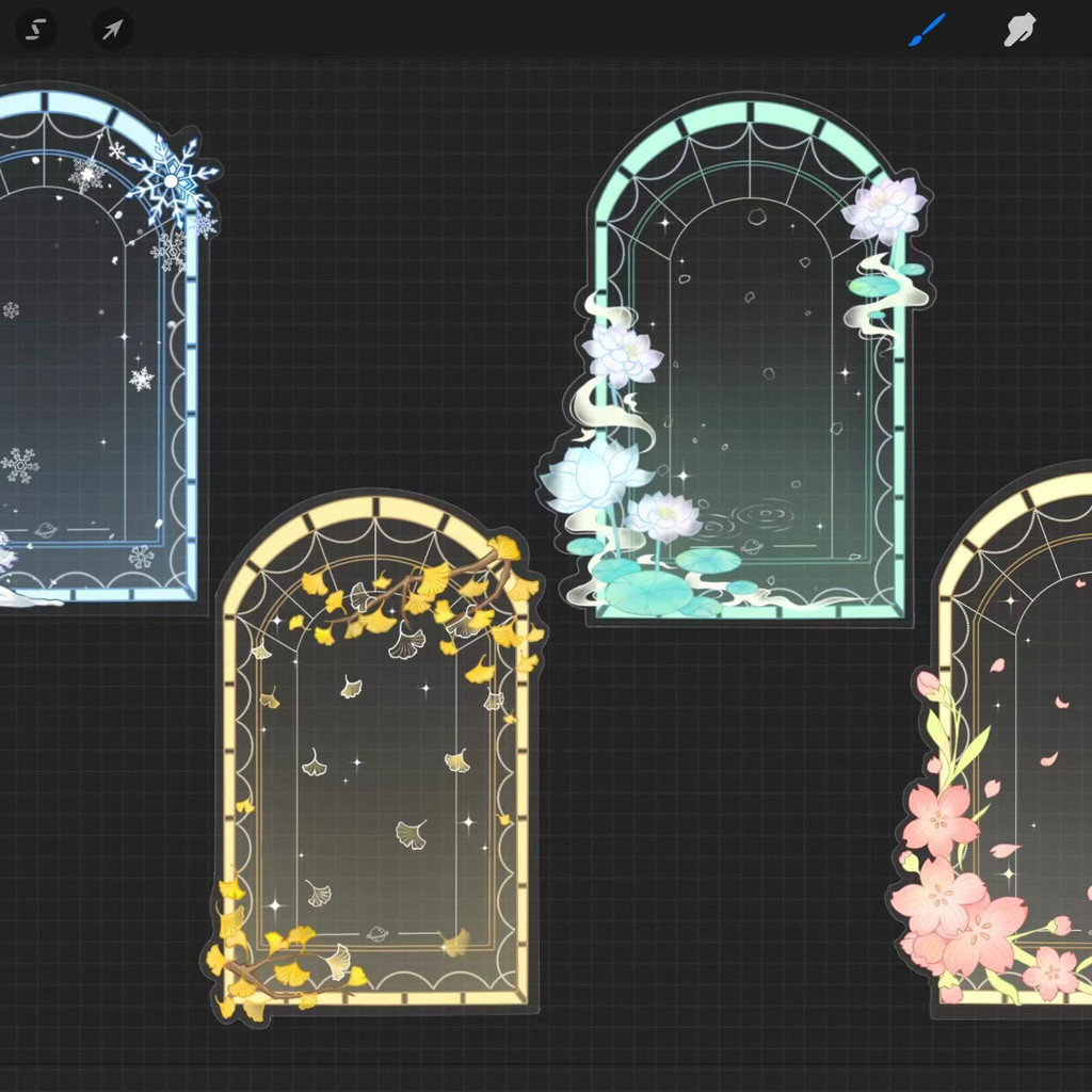 

Four Seasons Acrylic Frame Kpop Guka Mini Photocard Holder Display Stand Brick Game Card Anime Collection Frames