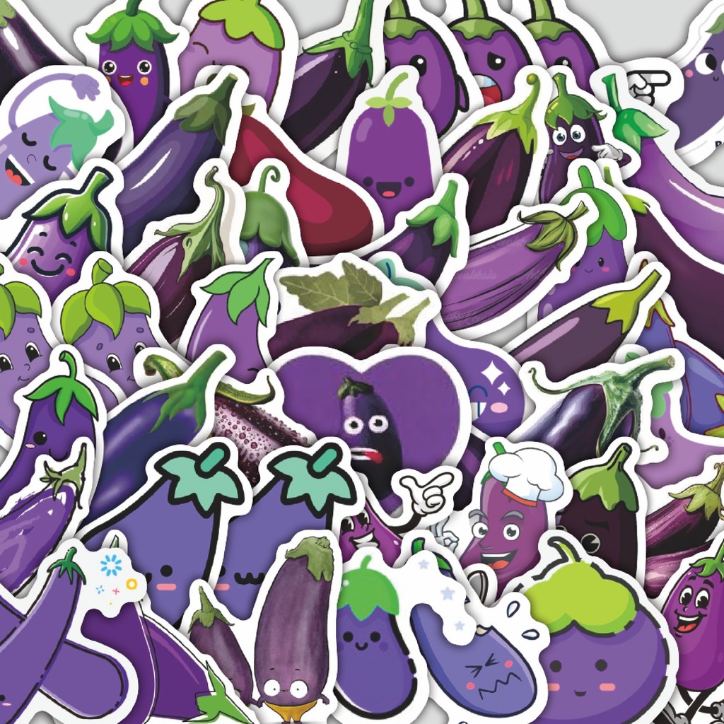 

Stiker Cutting Pack Stiker Tumbuhan Terong Isi 100Pcs Series Aesthetic Lucu Keren Untuk Koper Bahan Vynil