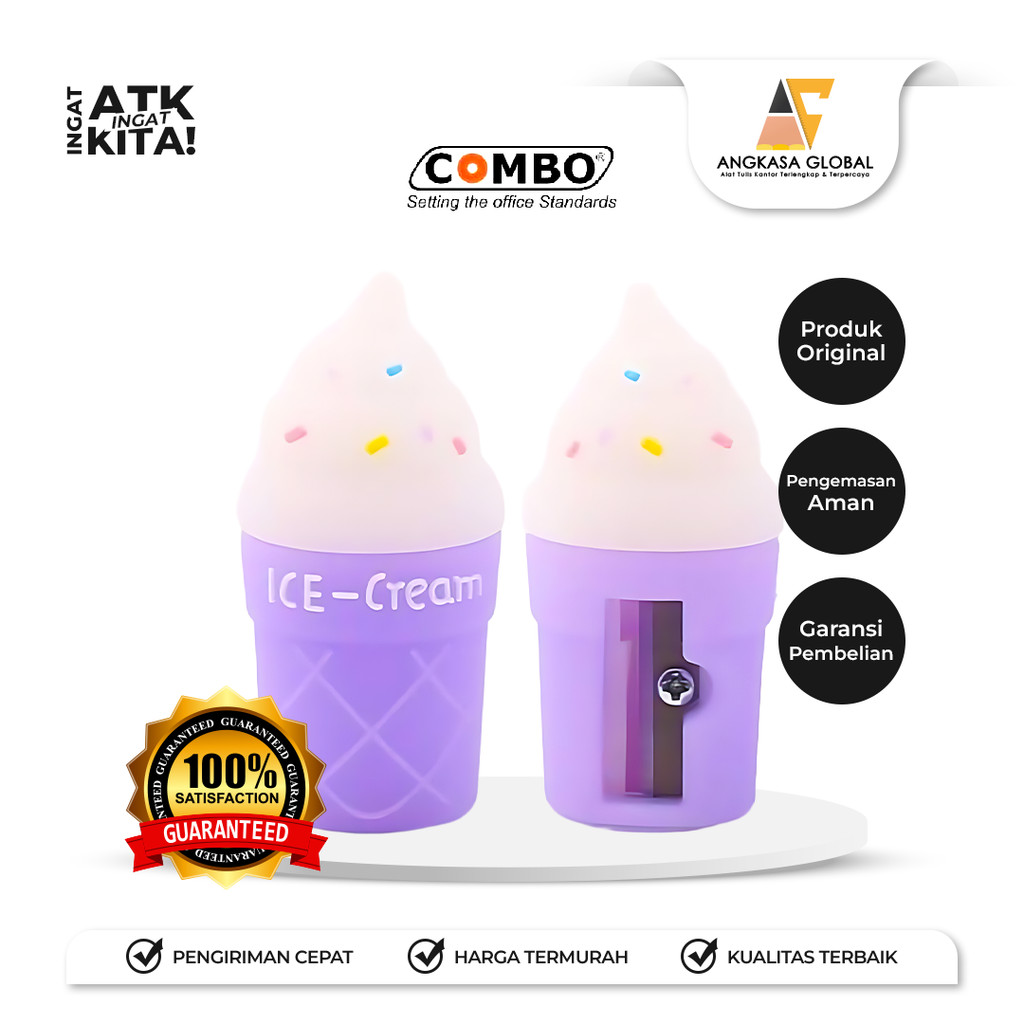 

COMBO RAUTAN TANGAN/ PENCIL SHARPENER ICE CREAM 3807 (1PC)