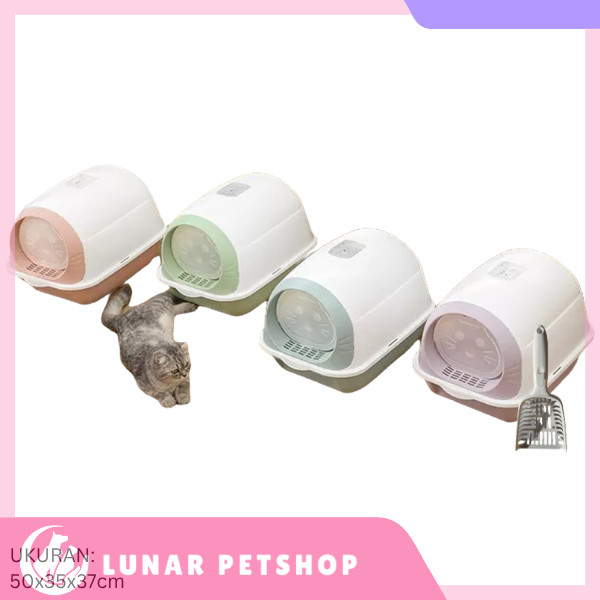 LITTER BOX KUCING TERTUTUP - KOTAK PASIR KUCING - CAT LITTER BOX