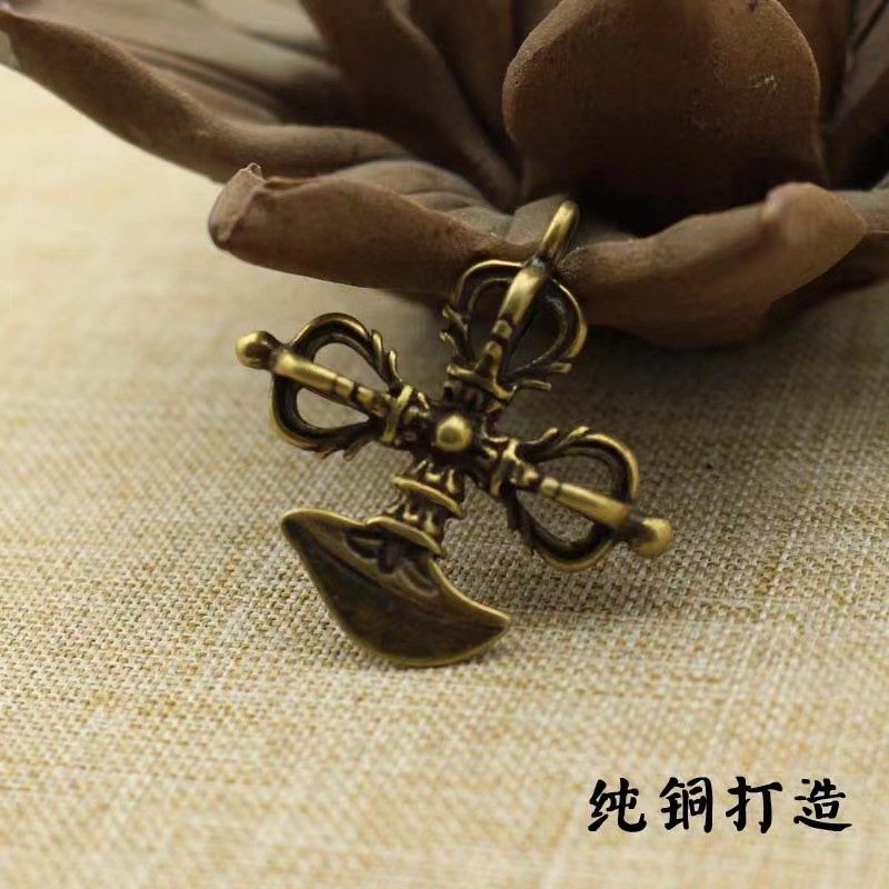 Liontin DIY Vajra alu silang liontin tembaga liontin Vajra pedang tembaga perhiasan liontin