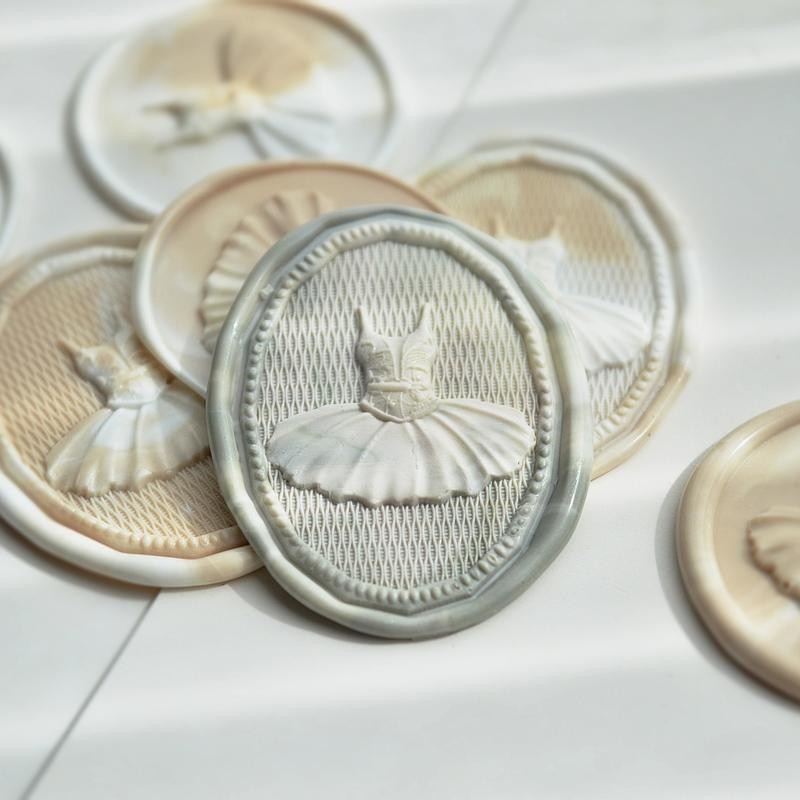 

New Wax Seal Stamp Ballet Dress Embossed Seal Stamp Copper Head 3d Relief Brass Head Envelope Scrapbook Scrapbook Seal Stamp Toy