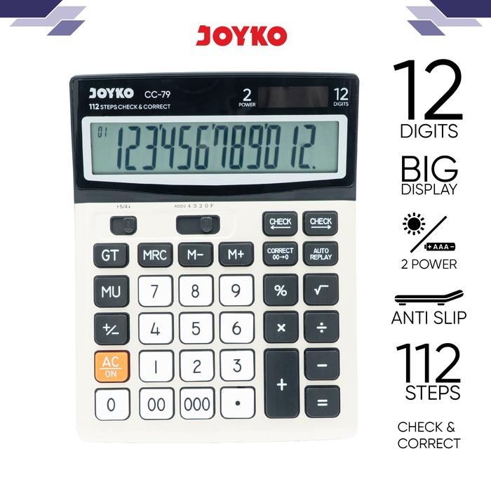 

KALKULATOR CHECK & CORRECT JOYKO CC-79 - Calculator Desktop CC79 BESAR