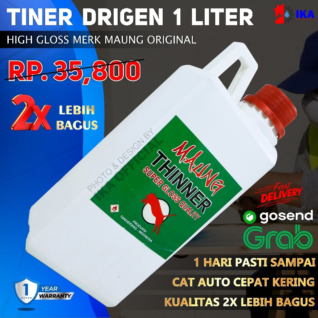 (GRAB/GOSEND ONLY) thinner super gloss tci thiner pengencer cat minyak kayu tiner tinner maung origi