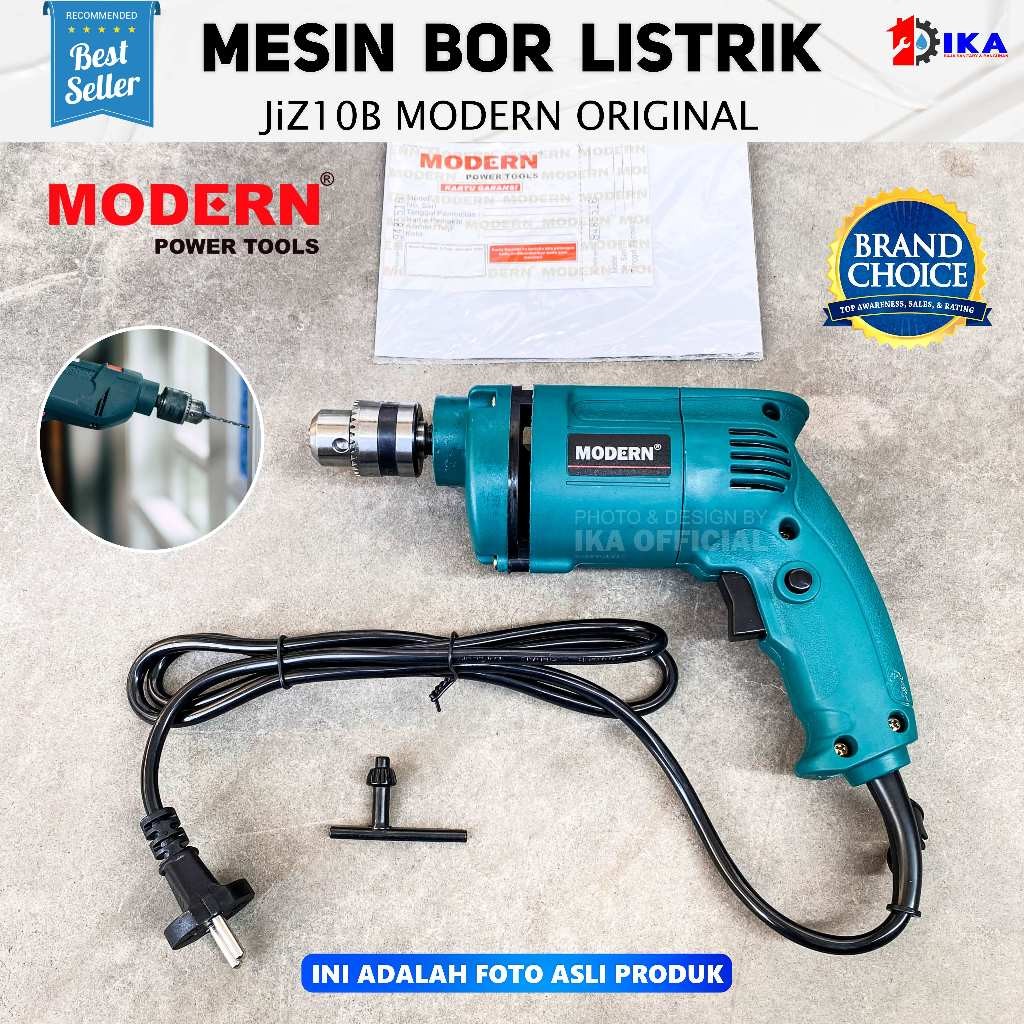 SAB Mesin bor modern asli Jiz-10B / electri drill kualitas bagus komplit / Mesin Bor Modern JIZ 10 B