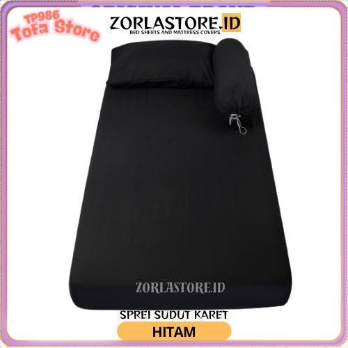 Sprei 90x180x20 - Sprei 90x180 Tinggi 20cm - hitam