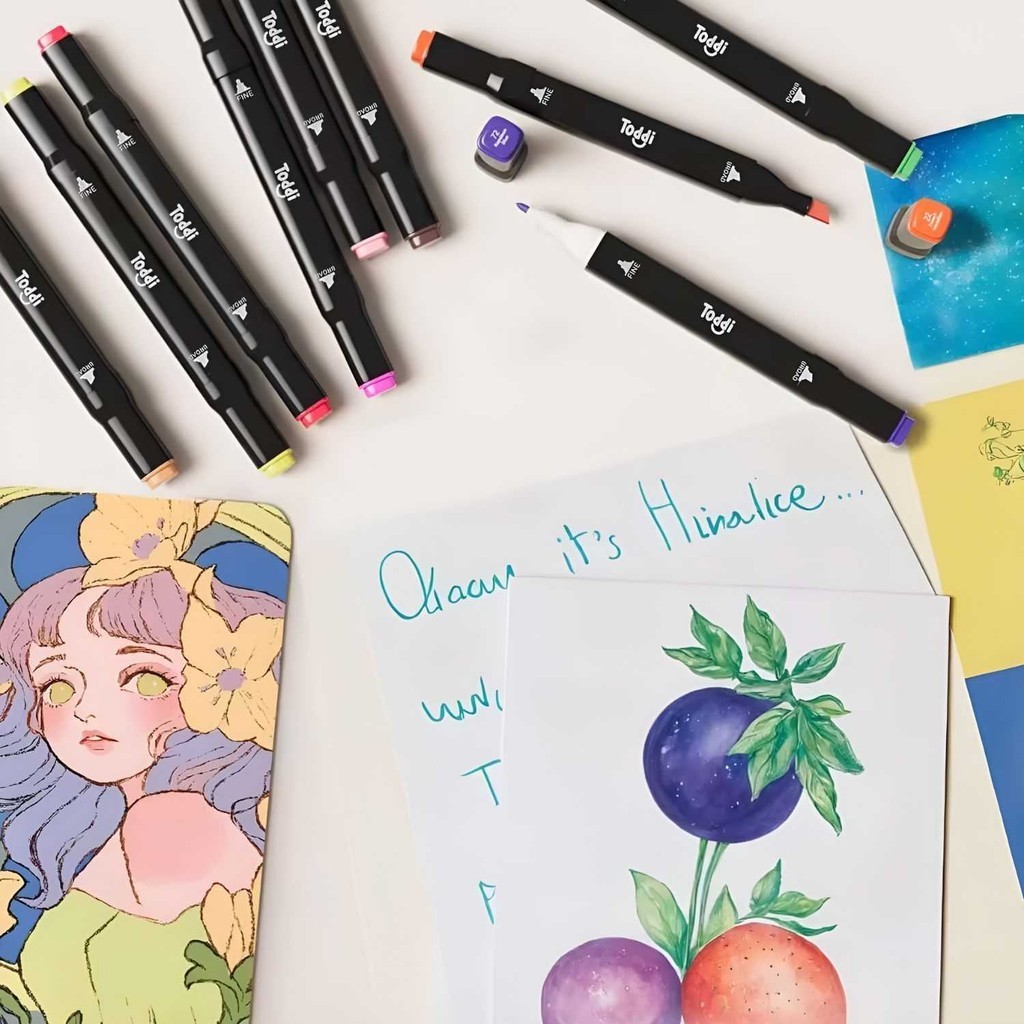 

SKSSSTR Toddi Spidol Dual Side Fine Art Brush Art Marker Set 120 Warna - CY-006