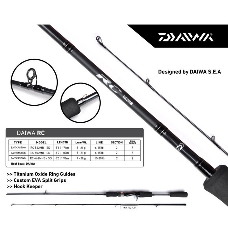 Joran Bait Casting Daiwa RC 562/602/662-Joran Casting 2025