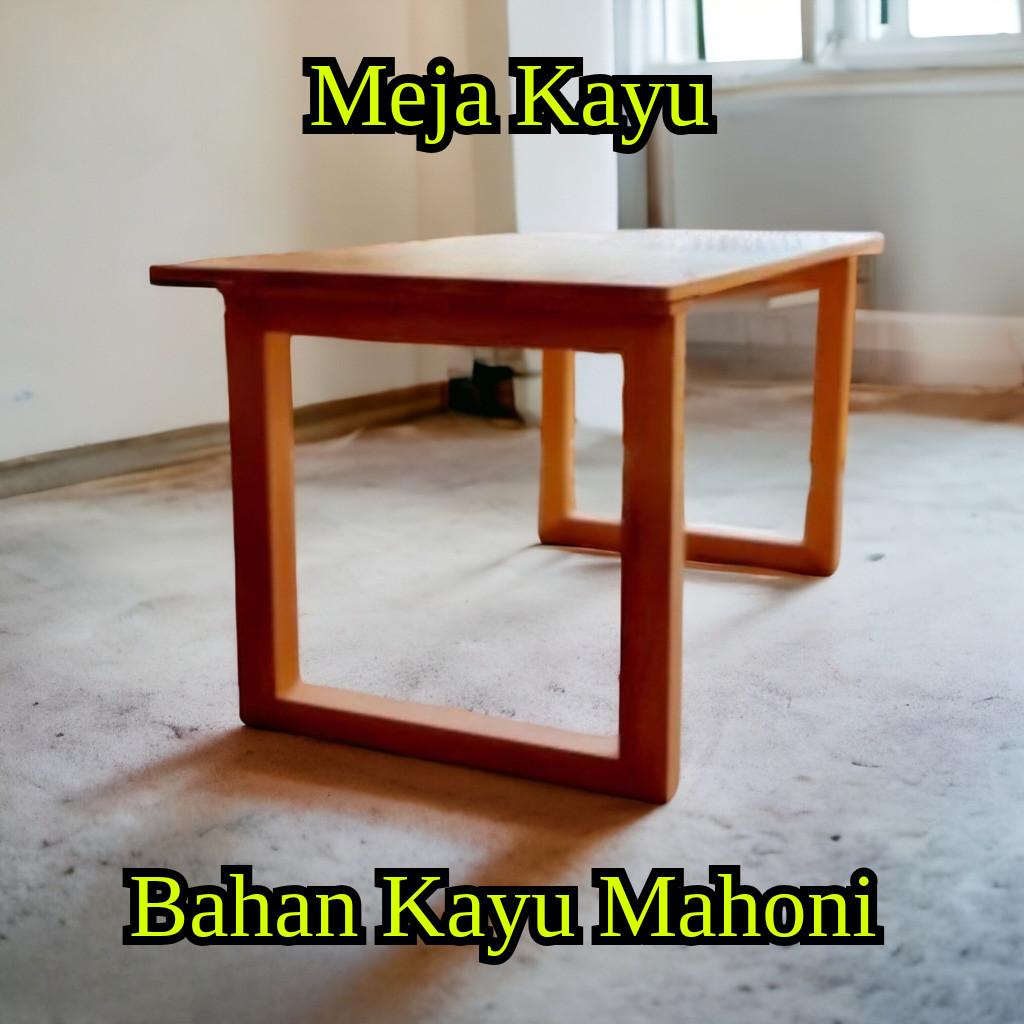 Meja kayu minimalis Meja kerja Meja belajar Meja gaming Wooden table Meja tulis meja model J 4