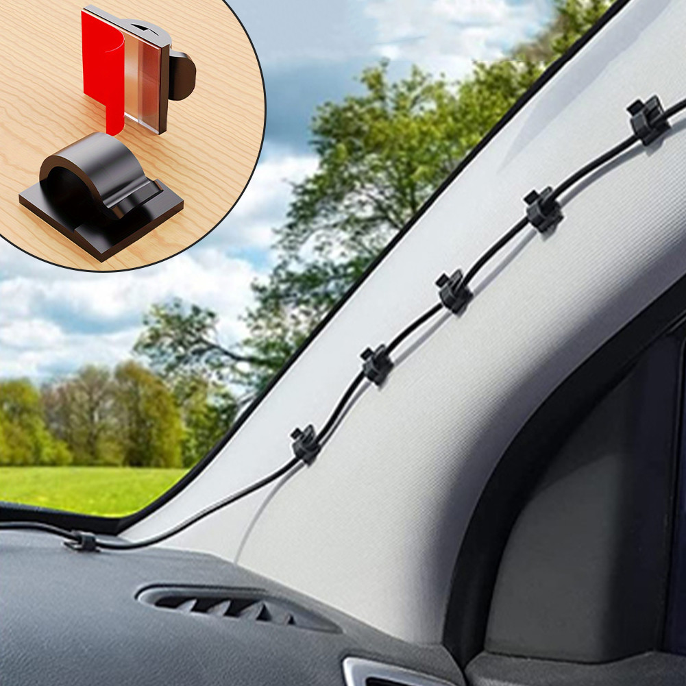 50PCS Cable Clip Buah Klem Kabel Tempel Tahan Lama Clamp Kabel Tempel Clip Kabel