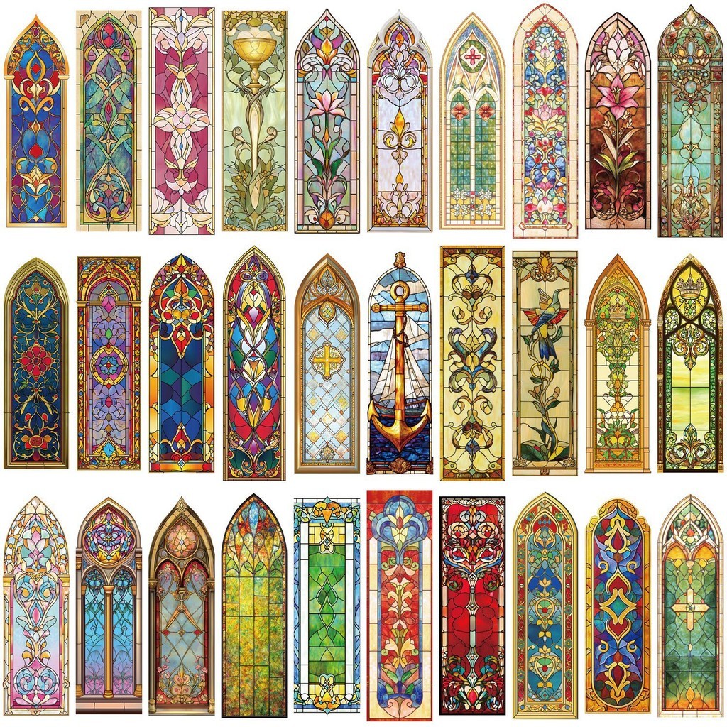 

Baroque Church Bookmarks 30PCS INS Literary Creative Materials Paper Bookmarks for Scrapbooking & DIY Decor( Anime Worlds Store)