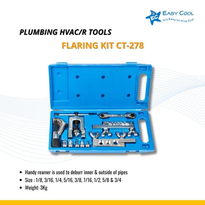 

READY HVAC/R Tube Expander Flaring Swaging Tool Kit CT-278