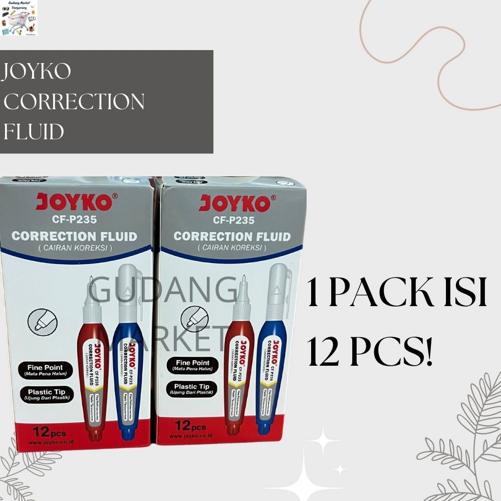 

Correction Fluid P235 ( TIP-EX ) 1 pack isi 12 pcs
