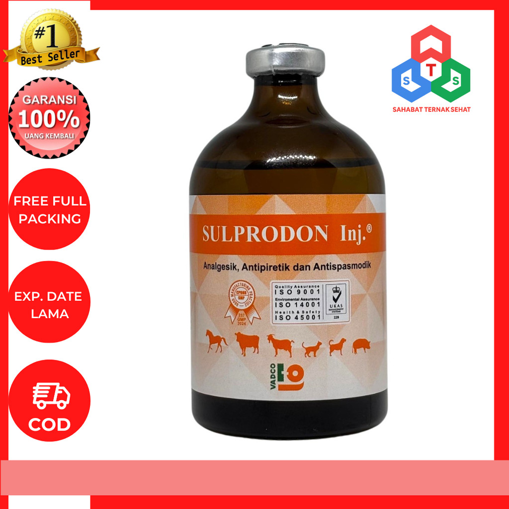 SULPRODON 100 ml - Obat Pereda Sakit Hewan Analgesik Antipiretik seperti sulpidon analdon
