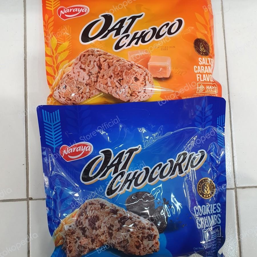 

Naraya Oat Choco Snack Oat Import 40pcs Rasa Stroberi / Green Tea / Salted Caramel / Cookie Crumbs