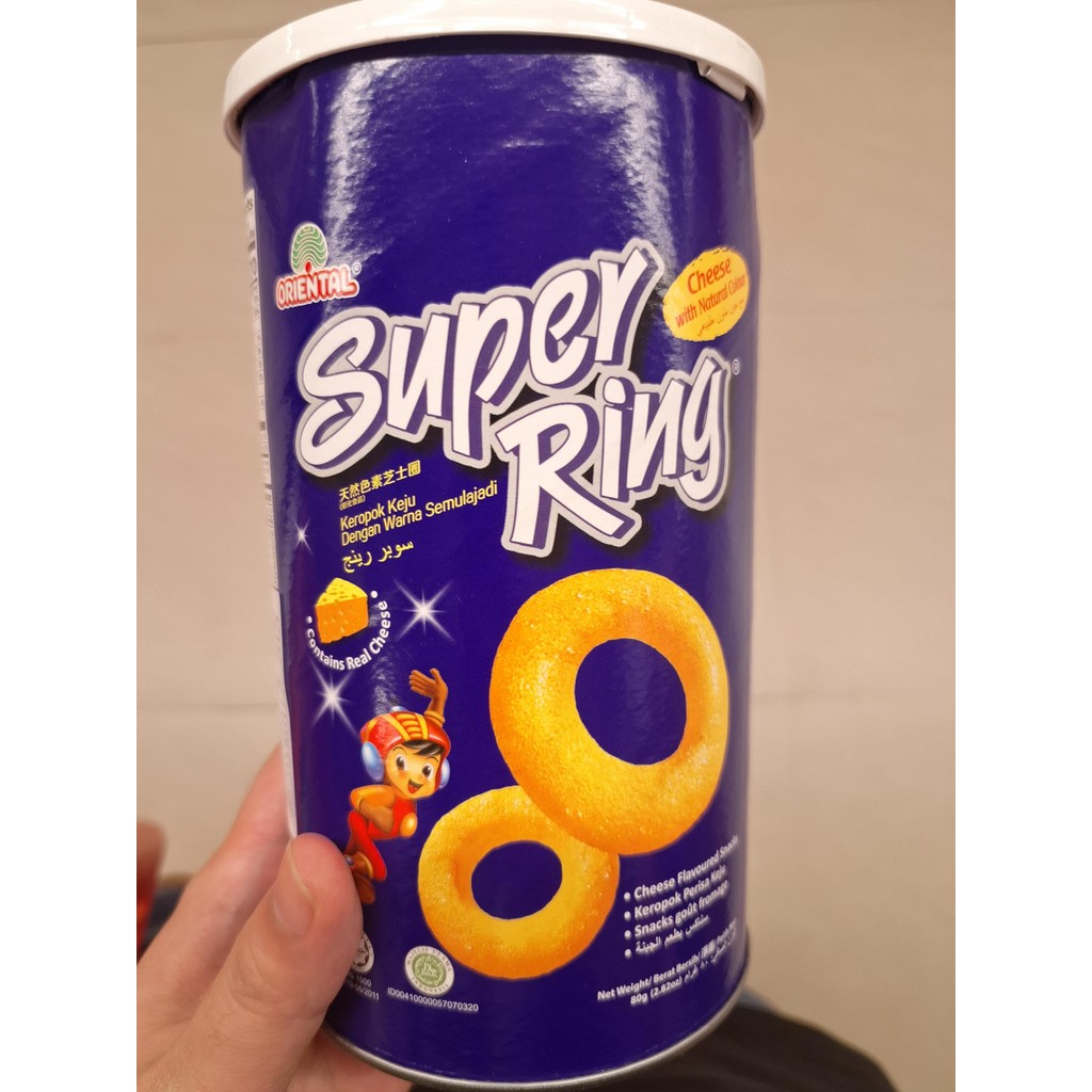 

Oriental Snack Super Ring Rasa Keju Cheese Kaleng 80gr