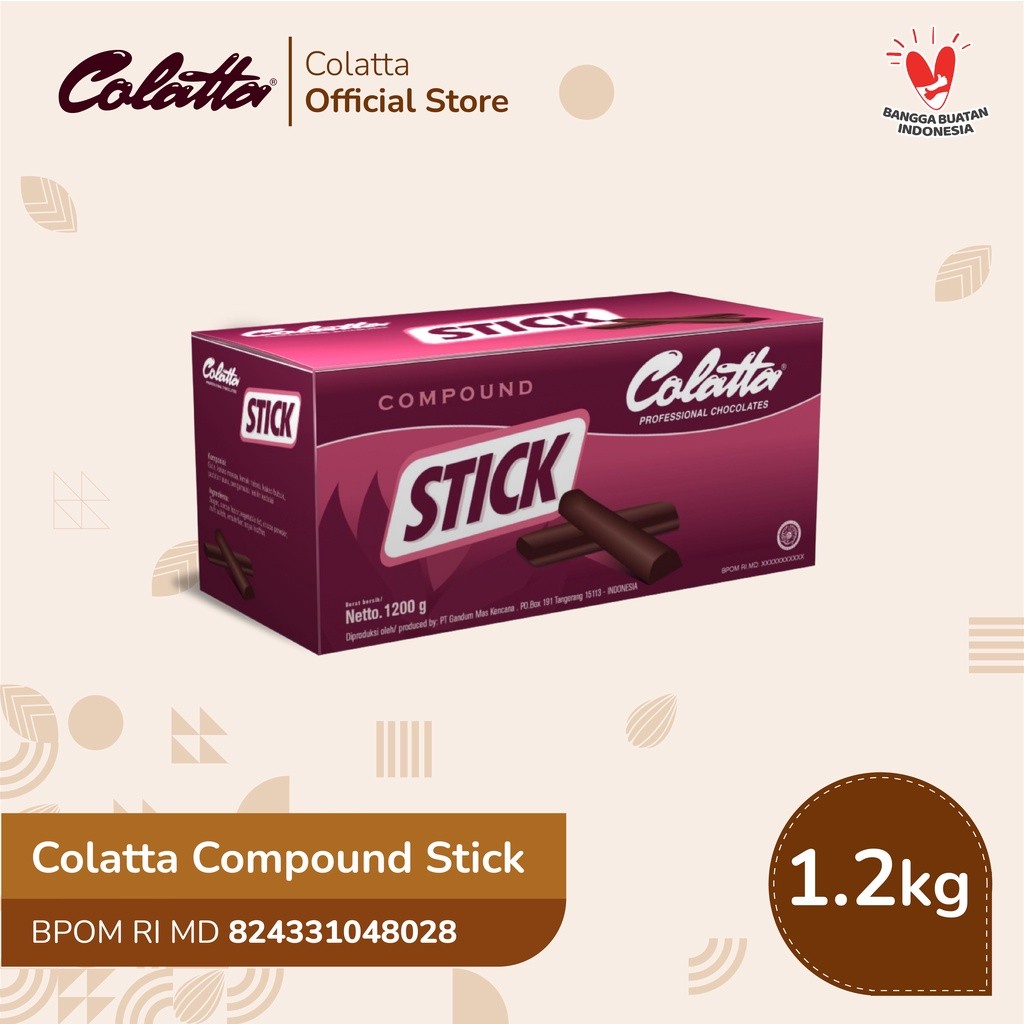 

NEW Colatta Compound Chocolate Stick - Coklat Batang Stik 1.2Kg PREMIUM