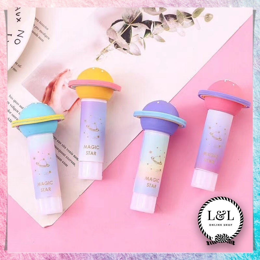

Lem Kertas Imut Model Planet Lem Praktis untuk Sekolah Lem Kertas Karakter Planet Lucu DIY Lem Kertas Anak Motif