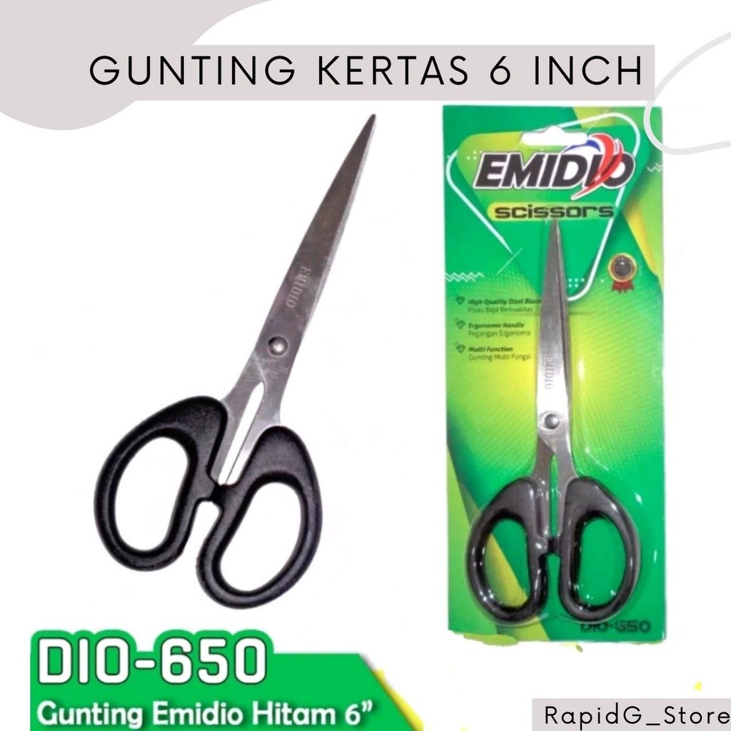 

Gunting Kertas Sedang Ladypop Emigo Tanggung 6 Inch Stainless Steel