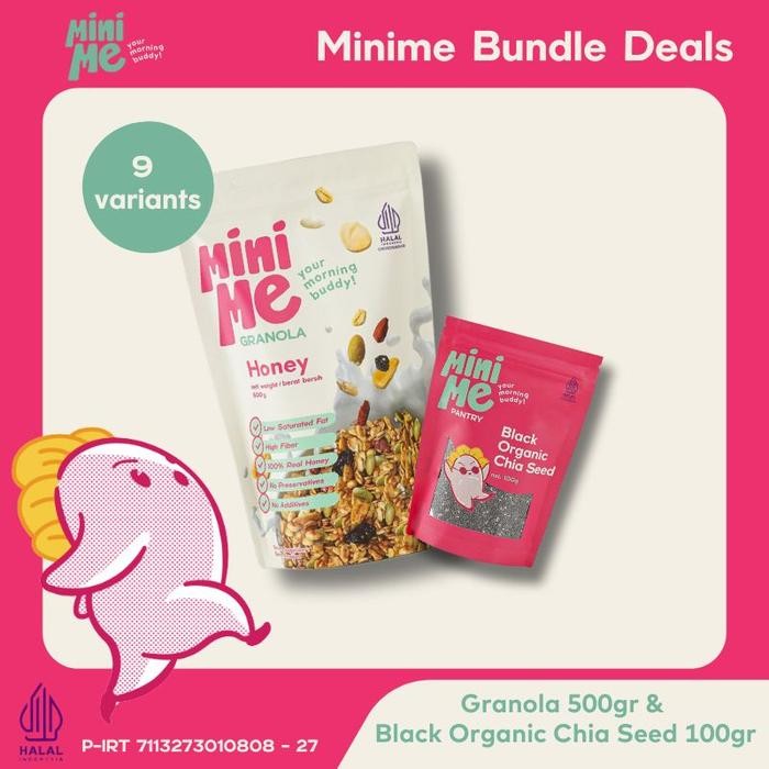 

Bundle MINIME Granola 500gr & Black Organic Chia Seeds 100gr - Honey