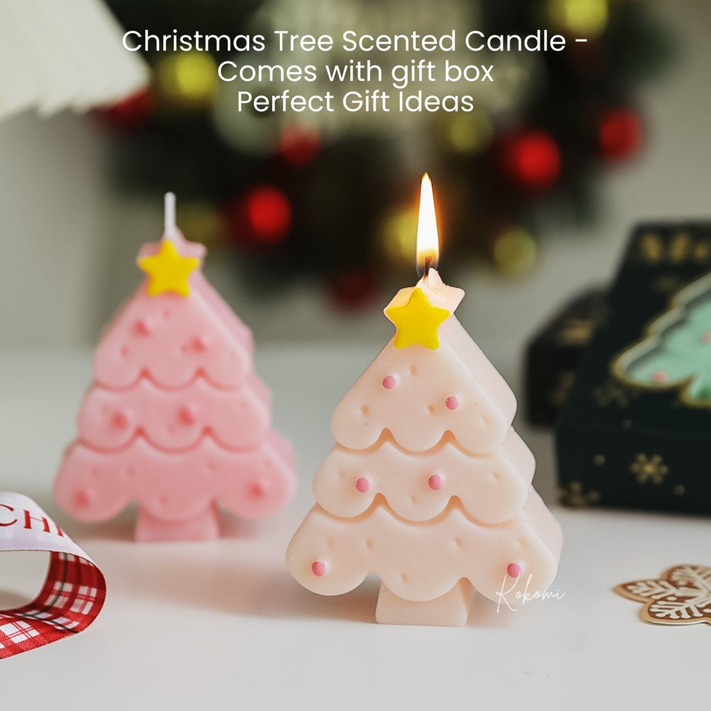 Christmas Scented Candles Aromatherapy Lilin Aromaterapi Natal Wangi Hadiah Souvenir Gift Set