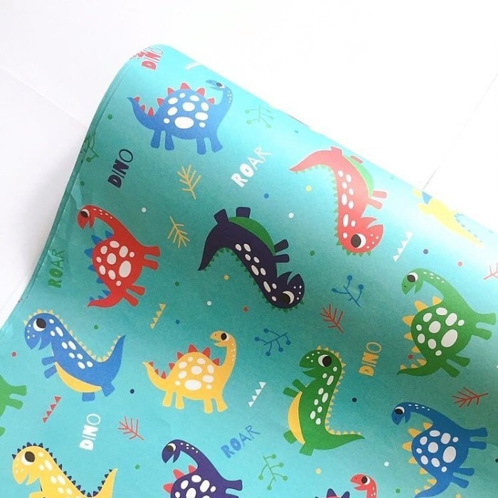 

Kertas Kado Hijau Baby Dinosaurus