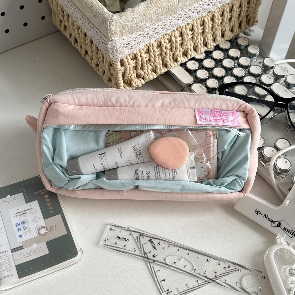 

Kotak Pensil Pouch Bag Tempat Pensil Boneka PINK BLUE HOLOGRAM SOFT POUCH Tempat Penyimpanan Lucu