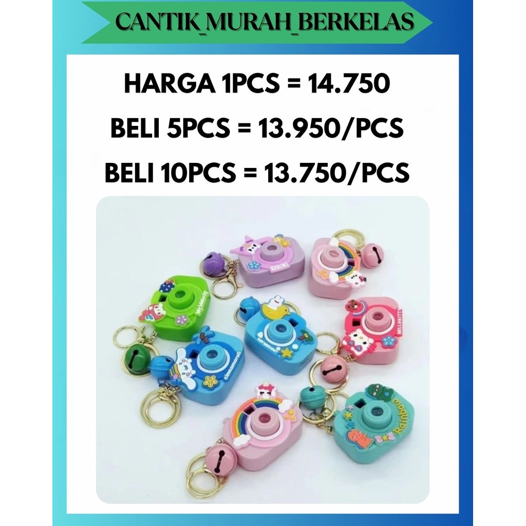CMB GANTUNGAN KUNCI KAMERA PROYEKTOR LED 3D KUALITAS IMPORT GANCI VIRAL MAINAN KARAKTER