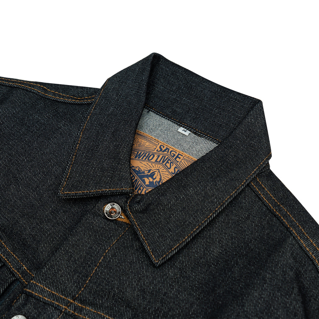 HOT Sage Canine Type II 14oz Deep Indigo Denim Jacket Denim Jacket