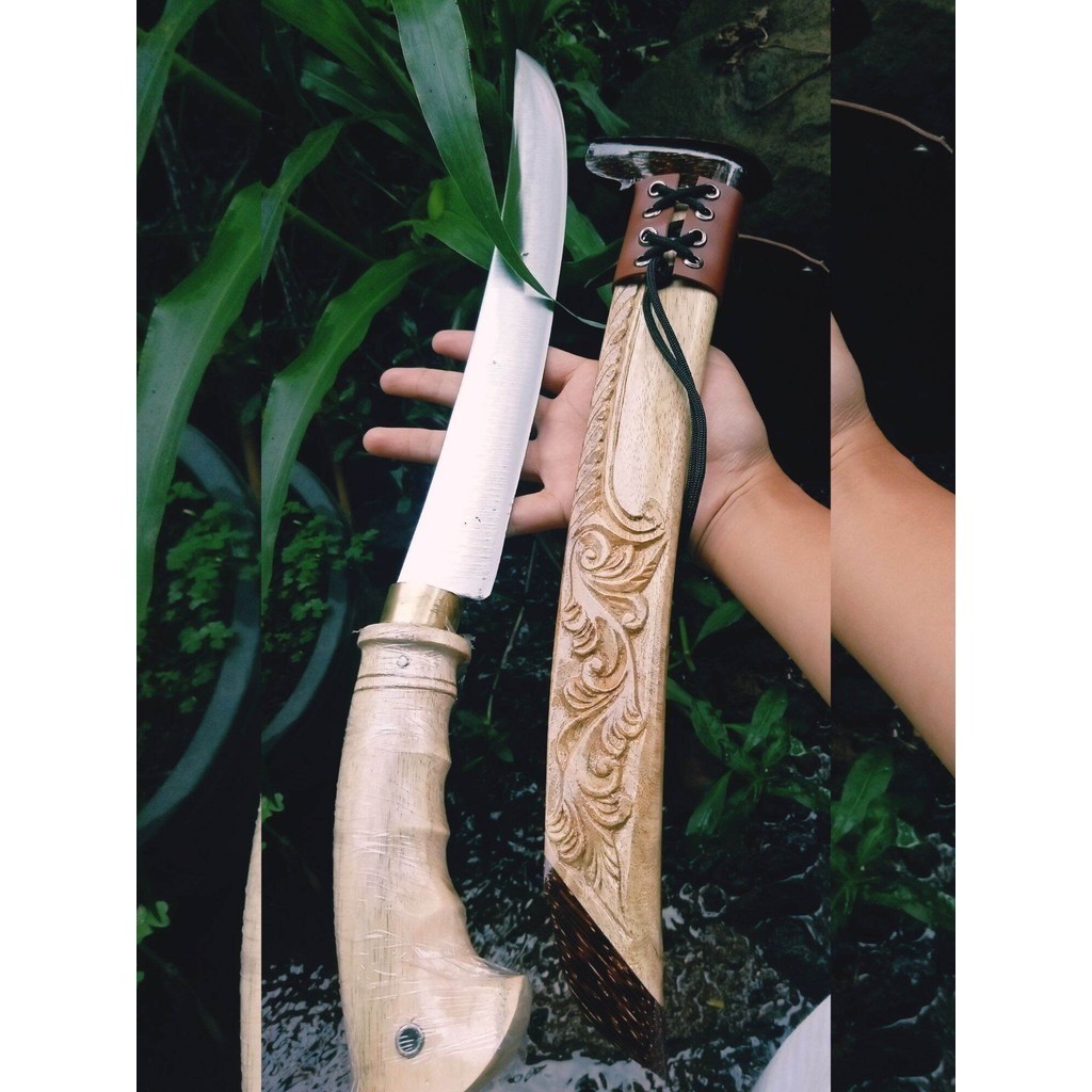 Golok sembelih baja per kayu kopi / golok serbaguna/ golok ukir