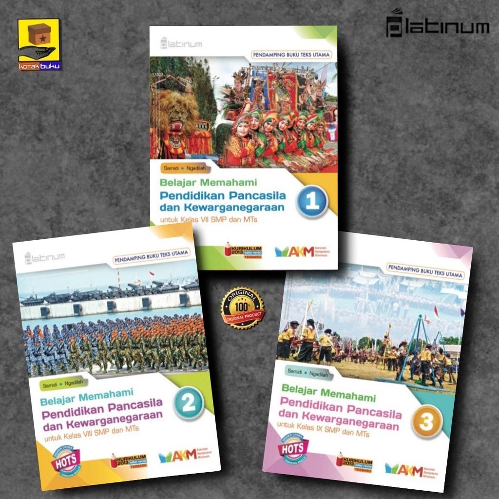 Buku PPKN Kelas 7 8 9 PLATINUM HOTS / PPKN SMP / PKN SMP / Pendidikan Pancasila SMP