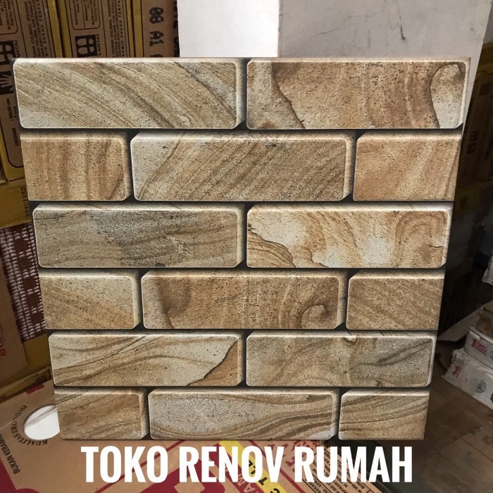 Keramik 40x40 motif bata (doff)/ keramik dinding/ keramik tembok pagar