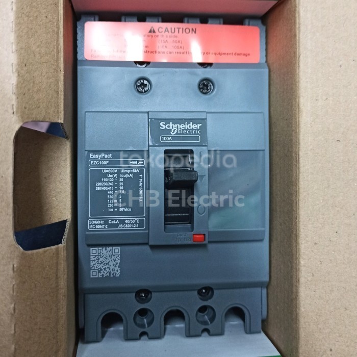 BREAKER MCCB Schneider Ezc 3P 100F 100 A - 80 Amper
