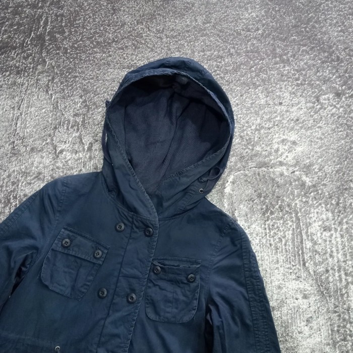 jaket outdoor parka moussy navy