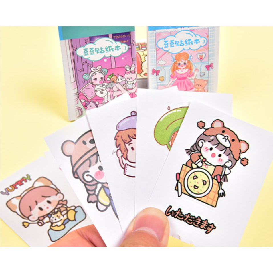

ACEH.BRO 130857 (24 Lembar) Stiker Buku Momo Kecil Mini / Sticker Note Washi Karakter Manga Anak Kecil
