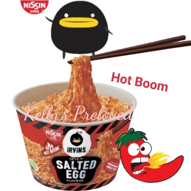 

IRVINS X NISSIN SPICY SALTED EGG INSTANT NOODLES 102 GRAM | HOT BOOM