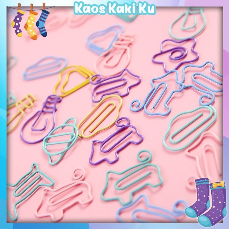 

Penjepit Klip Kertas Paper Clip Push Pin Set 10pcs Free Pouch 979