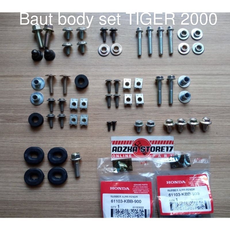 Baut body full set tiger 2000/baut body lengkap tiger lawas old 2000